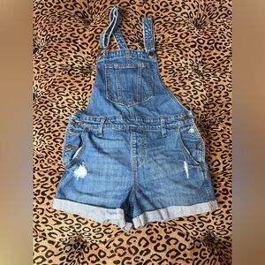 Old Navy Blue Denim Short Overalls